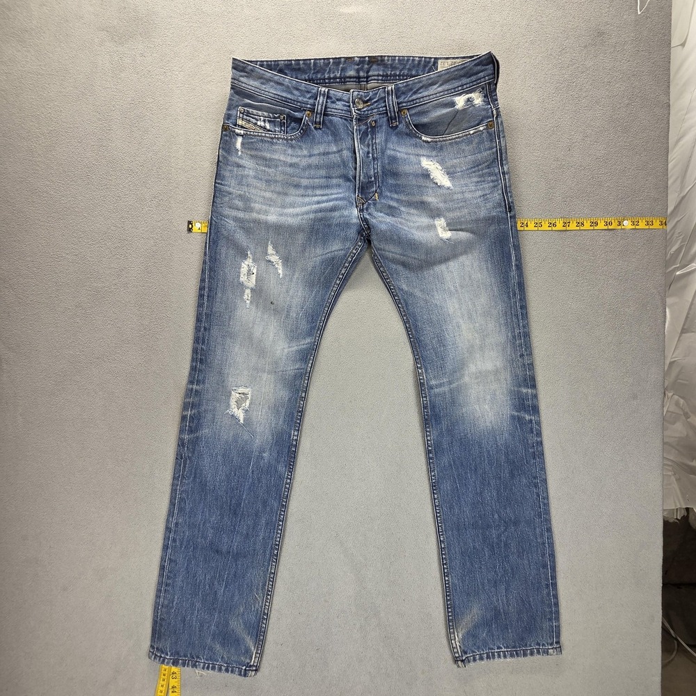 Diesel Jeans Mens 32x32 Blue Safado Regular Slim Straight Button Fly 0075I